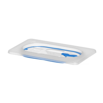 Lokk til GN-beholdere laget av polypropylen, med forsegling, HENDI, GN 1/9, Transparent, 176x108mm