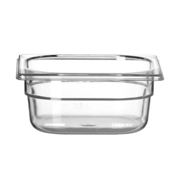 Beholder GN 1/6 polykarbonat, HENDI, Profi Line, GN 1/6, 1L, Transparent, 176x162x(H)65mm