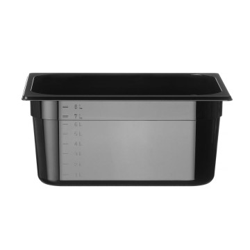 Kantine GN 1/2 svart polykarbonat, Profi Line, 9,5L, Svart, 325x265x(H)150mm