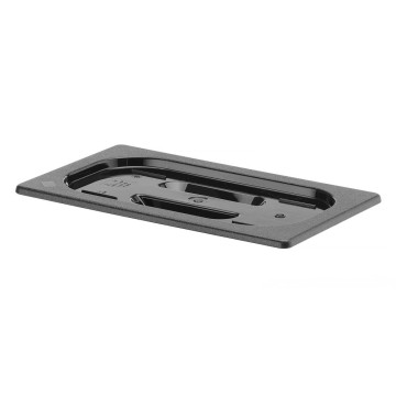 Lokk til GN-beholdere svart polykarbonat, HENDI, GN 1/4, Svart, 265x162mm