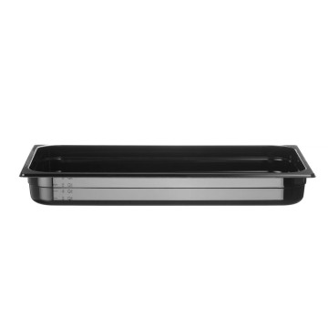 Beholder GN 1/1 svart polykarbonat, HENDI, Profi Line, GN 1/1, 9L, Svart, 530x325x(H)65mm