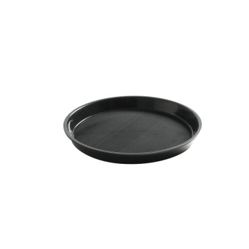 Serveringsbrett, rundt, sklisikkert, høy kant, svart, HENDI, âŒ€320x(H)37mm