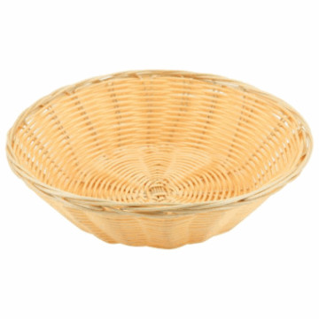 Brødkurv flettet rund 23x9cm Polybast.