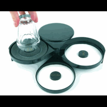 Glass-rimmer.sort plast. Ø20cm. h-7.5cm.