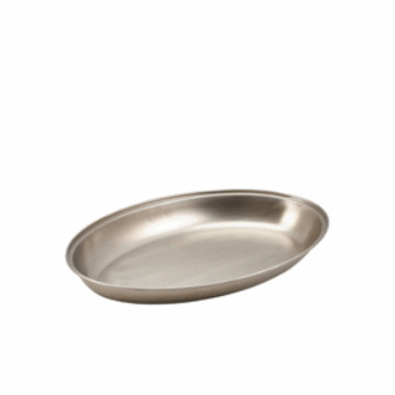Ovalt fat tilbehør. 30x21x4.5cm rf.stål.