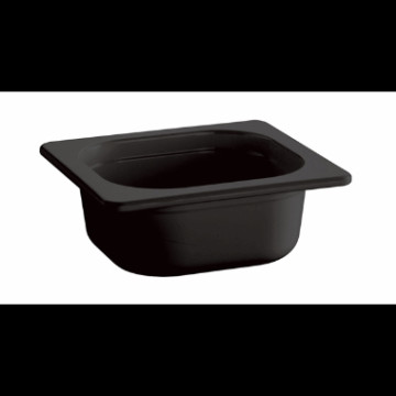Melamin kantine svart 1/6GN 65mm 0.8ltr