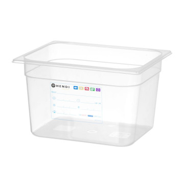 Beholder GN 1/2 HACCP, HENDI, GN 1/2, 12,5L, Gjennomsiktig, 325x265x(H)200mm