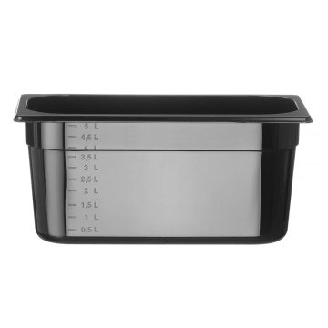Kantine GN 1/3 svart polykarbonat, Profi Line, 5,7L, Svart, 325x176x(H)150mm