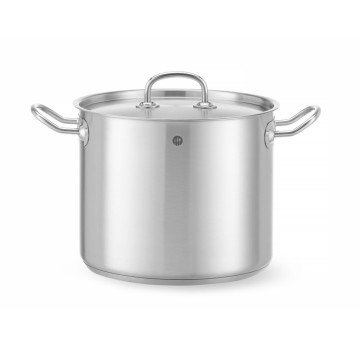 Langkokepanne høy – med lokk, HENDI, Kitchen Line, 9L, âŒ€240x(H)200mm