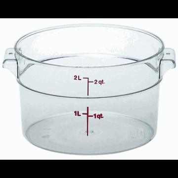 Rund boks polycarb.1.9 ltr kla