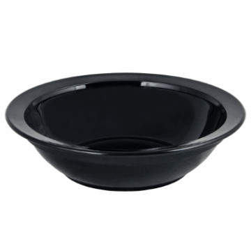 Tallerken sort Plast uknuselig dyp 15.2 cm 60CW