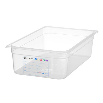 Beholder GN 1/1 HACCP, HENDI, GN 1/1, 21L, Gjennomsiktig, 530x325x(H)150mm