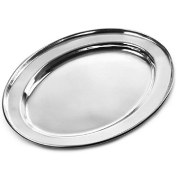 Ovalt fat rfr stål 25x18 cm omlagt kant