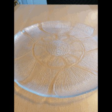 Fleur glasstallerken/-fat 24cm