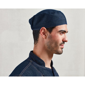 P653 Chefs Skull Cap Grå Denim