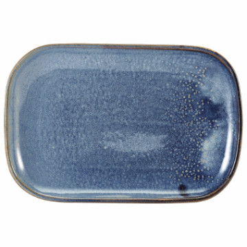 Terra Porcelain Aqua Blue Rectangular Plate 29 x 19.5cm