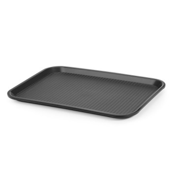 Fastfood-brett i polypropylen, medium, HENDI, svart, 305x415x(H)20mm