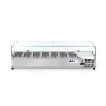 Nedkjølt benkeserver GN 1/4, Arktic, 7x GN 1/4, 230V/180W, 1505x335x(H)460mm