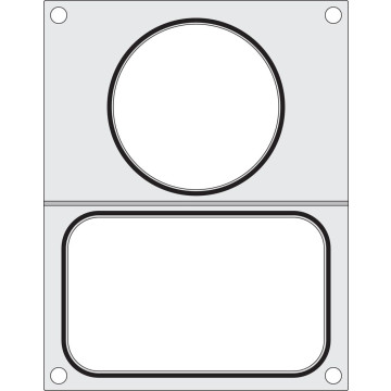 Brettforseglingsmatrise, HENDI, 2 beholdere (1x 178x113 mm, 1x Ã¸115 mm)