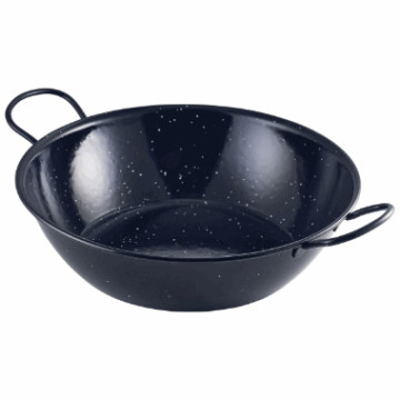 Sort Emaljert Serveringsbolle 30cm. 4.2ltr m/htg.