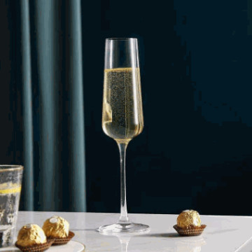 Fluteglass Lugano 17cl. høyde 25.2cm  fot 7.2cm "krystall"