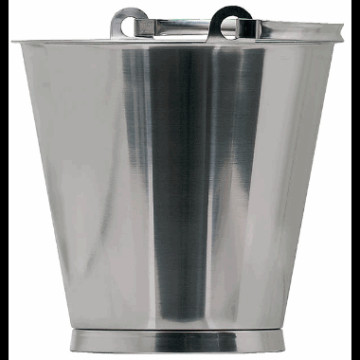 Stålbøtte m/bunnring 10 ltr