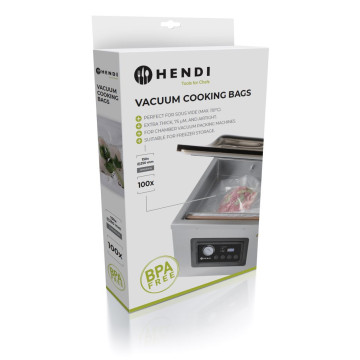 Sous-vide kokeposer for vakuumpakkemaskiner., HENDI, 100 stk., 250x150mm