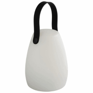 Bordlampe Hvit Niels. H:16cm Ø:11.5cm  oppladbar