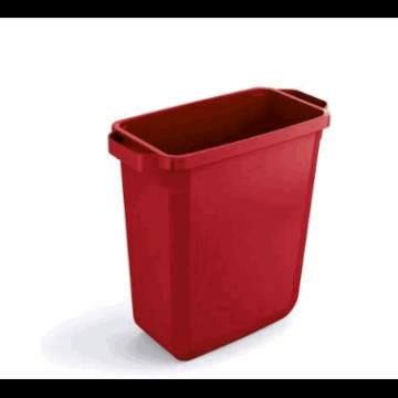 Avfallsbeholder 60ltr rød 59x28x høyde 60cm