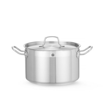Langkokepanne midt - med lokk, HENDI, Profi Line, 7L, Ø-240x(H)150mm