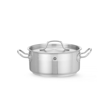Langkokepanne lav - med lokk, HENDI, Profi Line, 2,8L, âŒ€200x(H)90mm