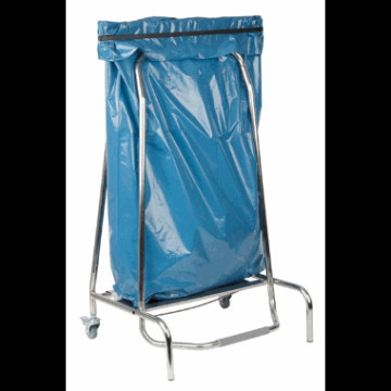 Avfallsstativ. selvlukkende pedal for 120ltr.sekk rfr-Stål