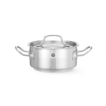Langkokepanne lav - med lokk, HENDI, Profi Line, 1,5L, âŒ€160x(H)75mm