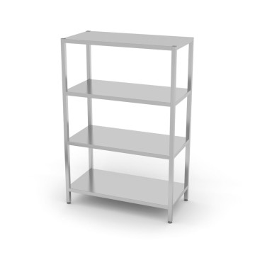 Oppbevaringsstativ med 4 fulle hyller – boltet, HENDI, Kitchen Line, 1000x500x(H)1800mm