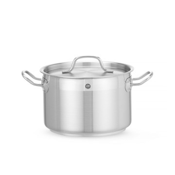 Langkokepanne midt - med lokk, HENDI, Profi Line, 4L, âŒ€200x(H)130mm