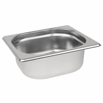 1/6 GN kantine 304 rfr stål 176x162x 65 mm h
