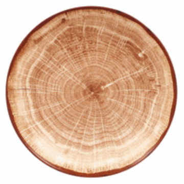 Woodart Tallerken flat 21cm "tømmerbrun"