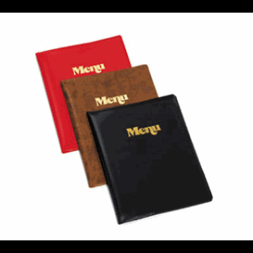 Menymappe sort 2lommer myk  29x21.5cm