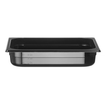 Beholder GN 1/2 svart polykarbonat, HENDI, Profi Line, GN 1/2, 4L, Svart, 325x265x(H)65mm
