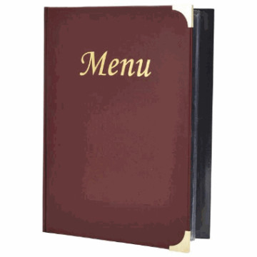 Menyholder Wine Red 8 sider. 23.5X17cm A5