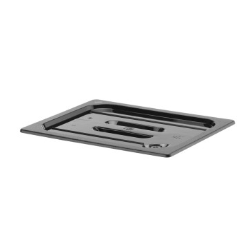 Lokk til GN-beholdere svart polykarbonat, HENDI, GN 1/2, Sort, 325x265mm