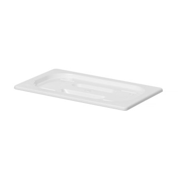 Lokk til GN-beholdere hvit polykarbonat, HENDI, GN 1/4, Hvit, 265x162mm