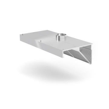 Veggmontert avtrekkshette, vinklet, HENDI, Profi Line, uten belysning, 1000x700x(H)450mm