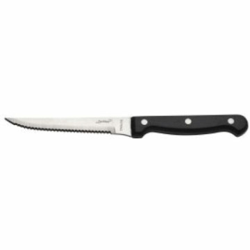 Biffkniv. sort bakelitt 22cm