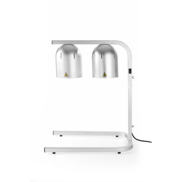 2 lamper infrarød matvarmerbro, HENDI, sølv, 230V/250W, 453x360x(H)790mm