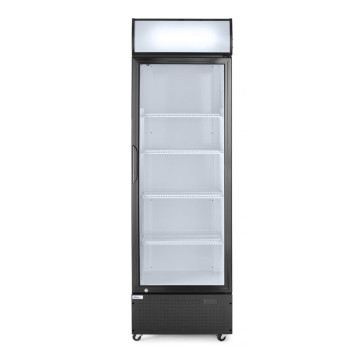 Bakkjøleskap med bakgrunnsbelyst panel, enkeltdør, Arktic, 254L, Sort, 220-240V/250W, 578x605x(H)1980mm
