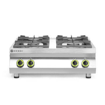 Gasskomfyr 4-brenner Kitchen Line - bordplate, HENDI, Kitchen Line, 19kW, 800x700x(H)310mm